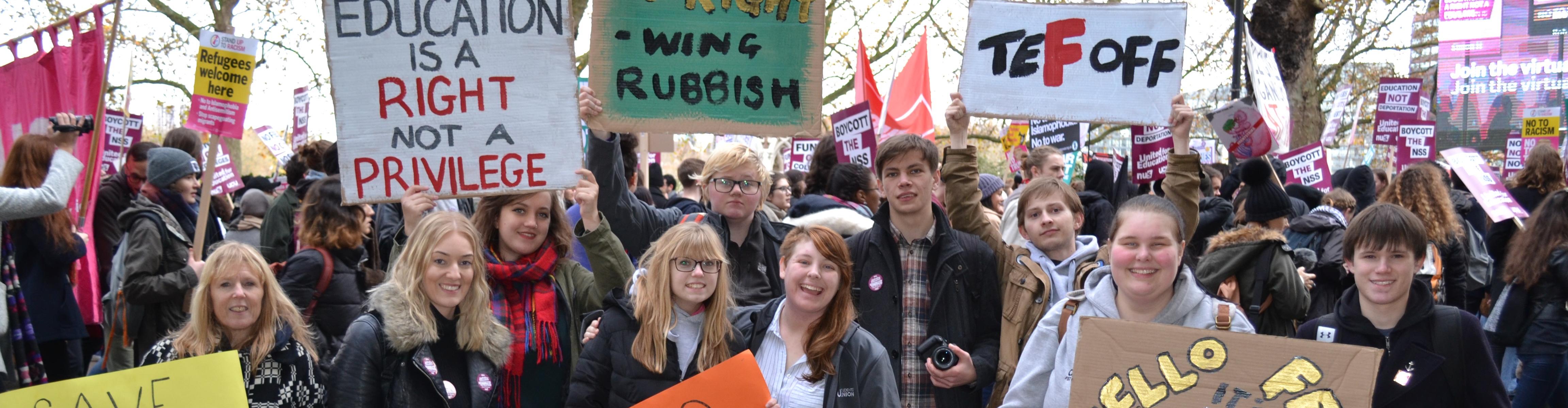 The Union is made up of over 30,000 members across 5 campuses – campaigning together let us use that strength to make big changes for students!